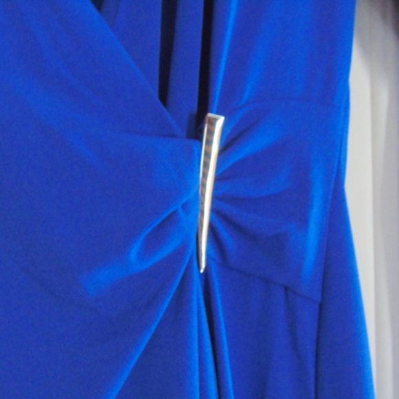 London Times Blue Knit Dress - Picture 5 of 8